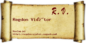 Regdon Viátor névjegykártya